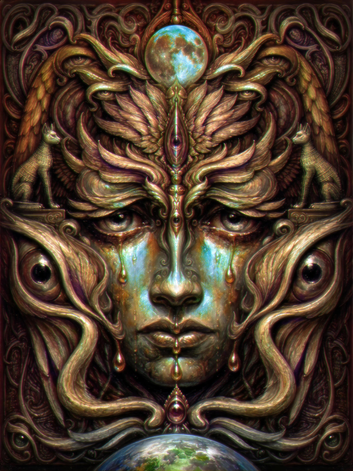 A visionary painting by Jake Kobrin